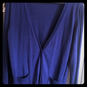 Navy Cardigan Button Front